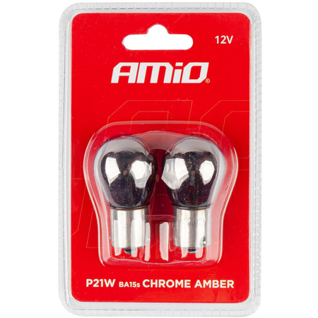 Żarówki samochodowe AMiO P21W BA15s 12V zestaw
