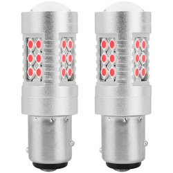 Żarówki LED P21/5W Amio BAY15d 12V/24V canbus 24 SMD 3030