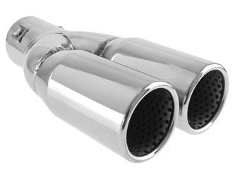 Chromowana końcówka tłumika Automax 130mm montaż 35-57mm