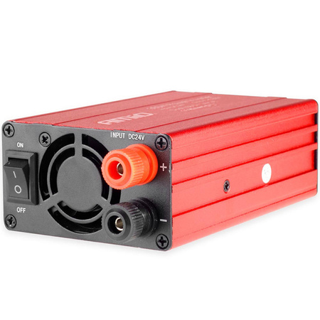 Przetwornica prądu AMiO 24V/230V 300W/600W 2xUSB PI04