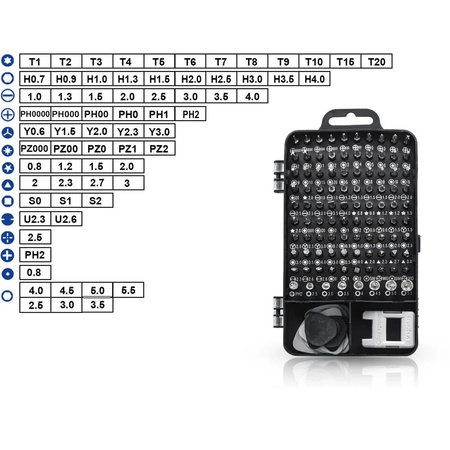 Zestaw narzędzi precyzyjnych Interlook 115w1