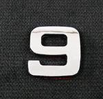 Emblemat / naklejka - chrom cyfra ''9''