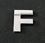 Emblemat / naklejka - chrom litera ''F''