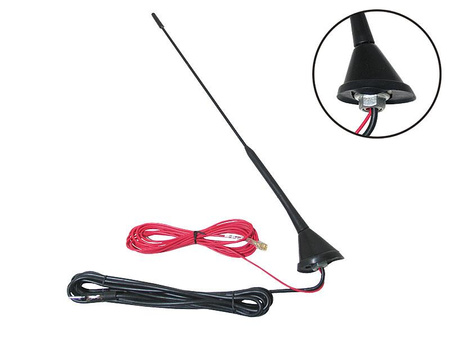 Antena samochodowa ze wzmacniaczem – 40cm typ VW, Skoda, Audi