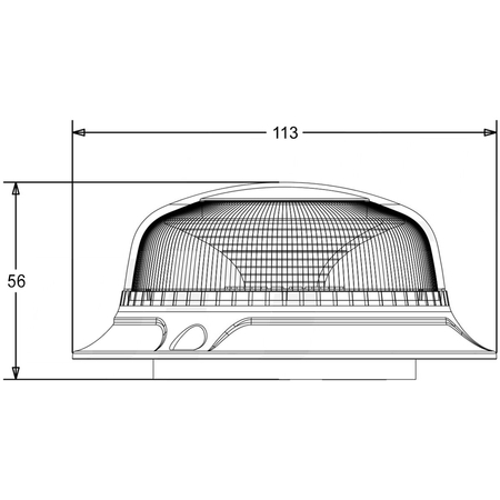 LAMPA OSTRZEGAWCZA MINI 18 LED R65/R10 12/24V