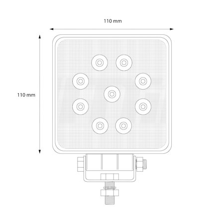 Lampa robocza AWL03 9 LED FLOOD 9-60V