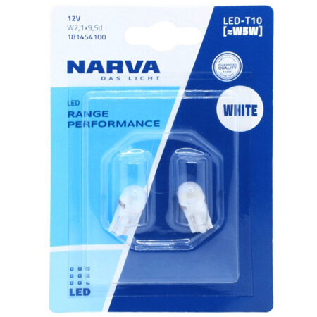 NARVA W5W LED RANGE PERFORMANCE 12V 0,36W 2szt/kpl