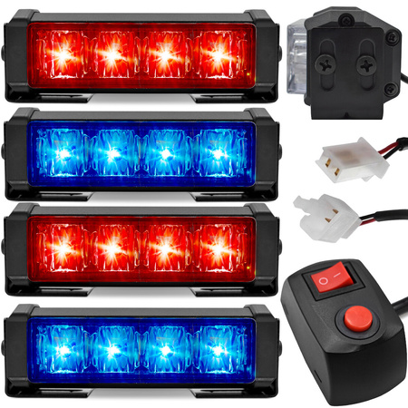 Stroboskopy 4 szt. Red / Blue Hoalte