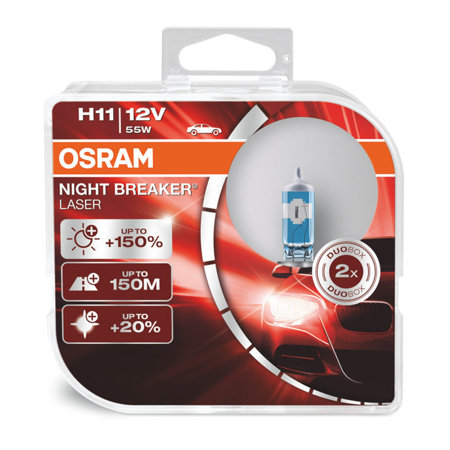 Żarówki H11 Osram Night Breaker Laser +150% 12V 55W 