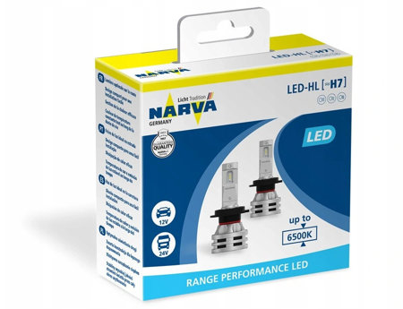 Żarówki LED H7 Narva Range Performance 12V/24V 24W