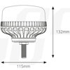 Kogut LED / lampa ostrzegawcza pomarańczowa 12/24V 